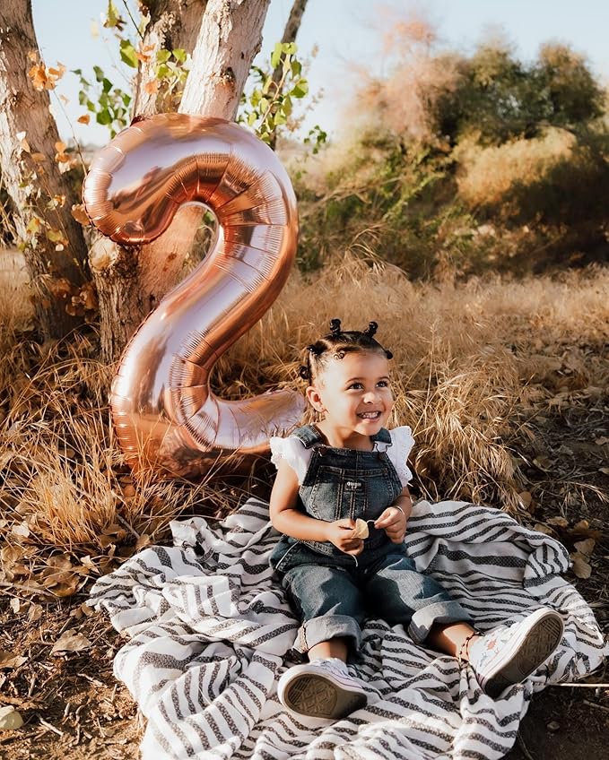 Rose Gold Number 9 Balloon 40 Inch, 9 Balloon Number, 9th Birthday Decorations, Rose Gold Party Supplies for Boys Girls