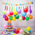 Rainbow Birthday Decorations Colorful Balloon Arch Kit Crepe Paper Streamers Assorted Colors for Kids Party Supplies Happy Decor Backdrop