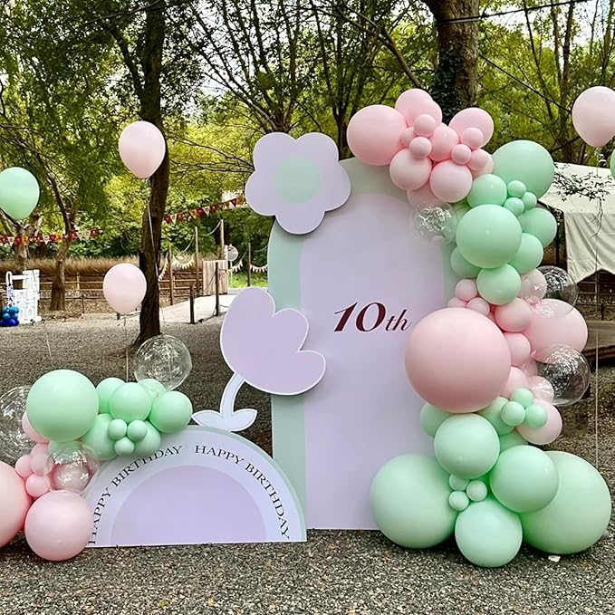 105pcs Mint Green Balloons 12inch Party Latex Balloons for Boys Girls Birthday Baby Shower Gender Reveal Wedding Sunflower Party Decorations