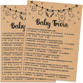 Baby Shower Game - Trivia Cards & Party Activities, 30 Cards Included, Kraft