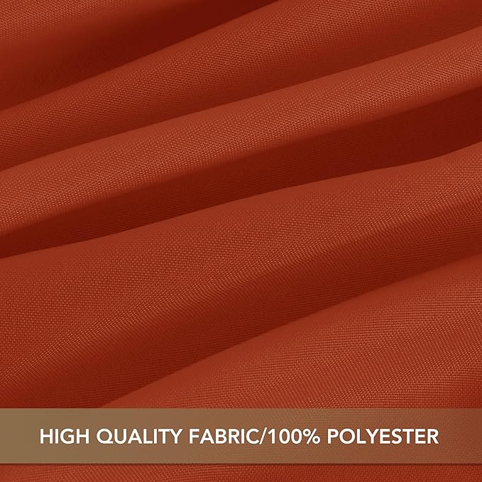 sancua Thanksgiving Tablecloths for 8 Foot Rectangle Tables, 6 Pack Burnt Orange - Washable Polyester Fabric Fall Table Cloth for Holiday Party, Birthday, Banquet Reception, 60x120 Inch Rust