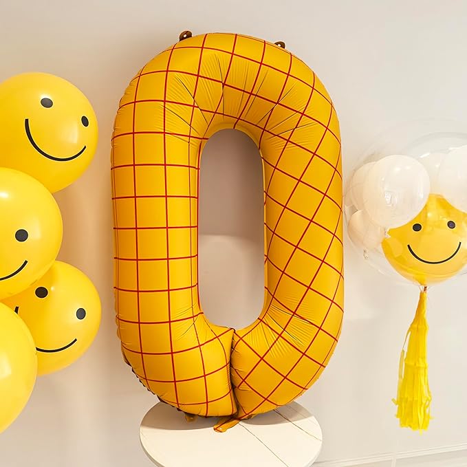 40 In Matte Yellow Number Balloons Helium Foil Mylar Balloon Birthday Party banquet Decoration Digital 1