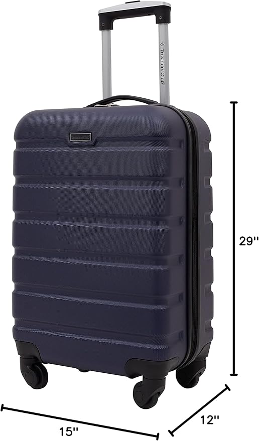 Travelers Club Harper Luggage, Blue, 2 Piece Set