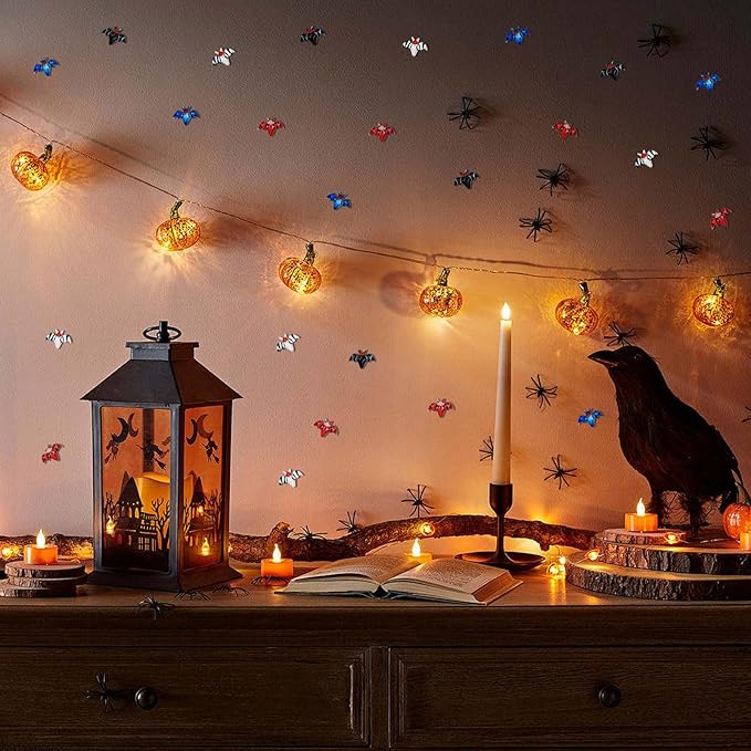 100PCS Miniature Bats for Crafts Dollhouse Cute Halloween Decor Mini Bats Decor Miniature Things for Fairy Garden Dollhouse Micro Landscaping Decoration
