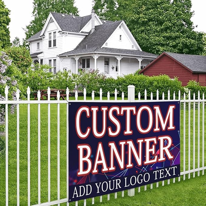 Custom Banners Personalized Banner Signs with Logo Text for Party Birthday Graduation Wedding Event Decoration 47×71 Inches