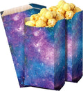 Containlol 100pcs Galaxy Popcorn Bags 1oz Space Party Favor Paper Bags for Birthday, Movie Night, Candy, Treats Bulk