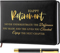 Ctosree Retirement Guest Book with Signature Pen Retirement Party Gift Supplies for Women Men Office Colleague Advice and Wishes Decorations(Stylish)