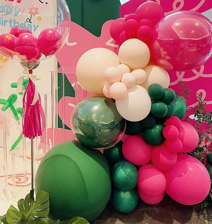 KALOR 36 Inch Giant Hot Pink Balloons, 6 Pack Large Round Hot Pink Latex Balloons for Anniversary, Birthday, Christmas, Wedding, Baby Shower Party Decorations