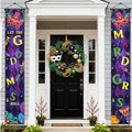 OHOME Mardi Gras Decorations - Masquerade Party Porch Banner | Mardi Gras Decorations for Indoor Outdoor Outside - New Orleans Party Holiday Hanging Backdrop Sign Favors Supplies for Home Wall Door