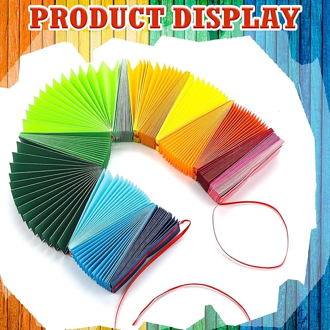 3 Pack Wedding Paper Fans Garland 15.6ft Colorful Background Ceiling Hanging Decorations Set for Birthday Party Supplies 3D Bachelorette Party Decorations (Rainbow)