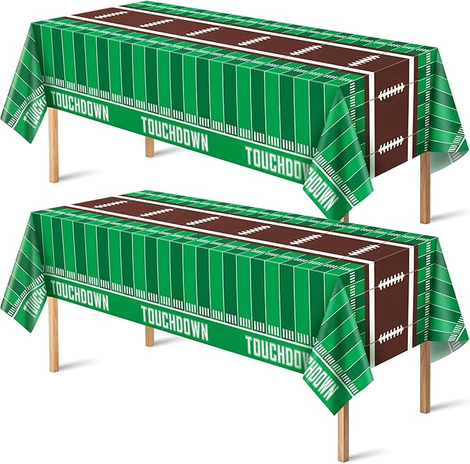 OHOME 2 Pack Super Game Bowl Party Decorations 2026 - Football Party Decorations | Football Tablecloth - Football Supplies Favors Decor Accessories for Birthday Banner Backdrop,54" X 108"