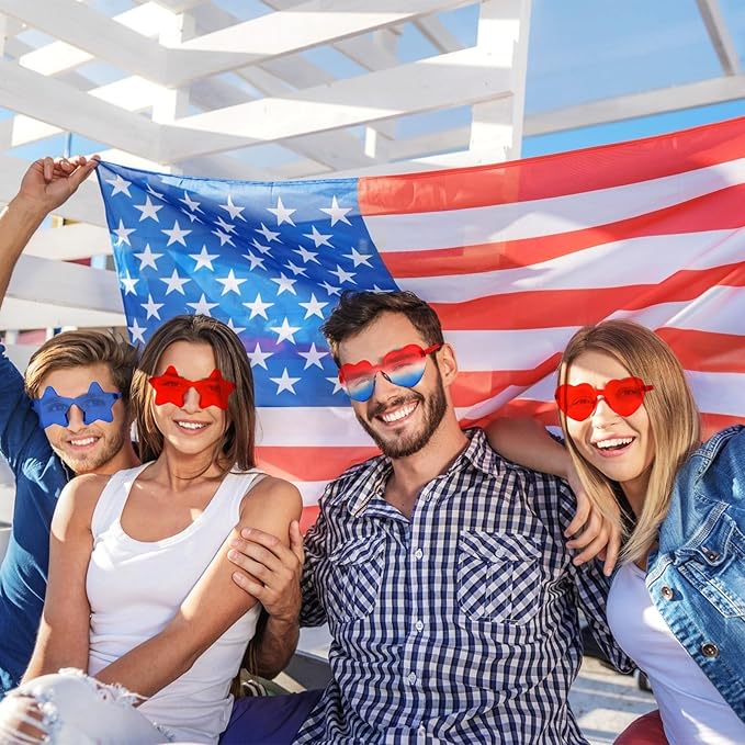 12 Pairs Heart Shaped Sunglasses Rimless Star Glasses for Men Women Party Favors Fun Colorful Glasses Accessories