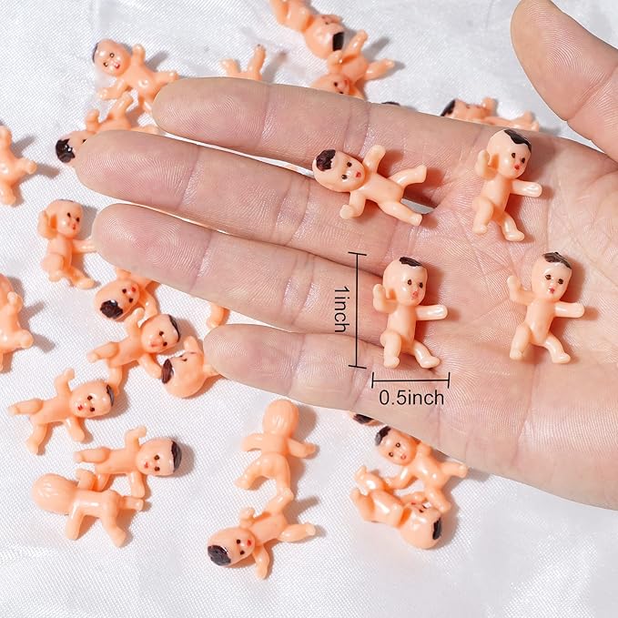Bouclel Party Decorations Mini Plastic Babies Party Supplies Shower ice cube Game Decor Supplies（40 PCS 1in）
