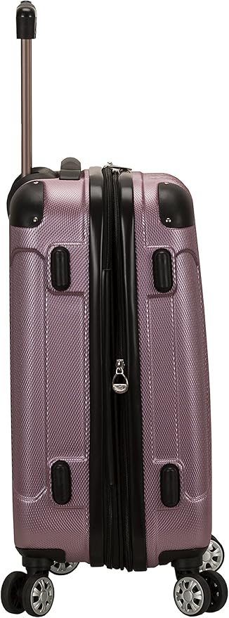 Rockland London Hardside Spinner Wheel Luggage, Carry-On 20", Pink