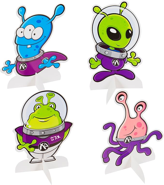 Kangaroo 28 Pack Alien Pop Out Bulk Funny Valentines Day Cards for Kids School - Includes Envelopes & Stickers, Fun Space Themed Valentines for Class Exchange Cards, School Party Favors for Boys