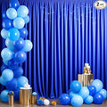 8x10FT Royal Blue Backdrop Curtains for Wedding Parties, Wrinkle Free Polyester Photography Back Drop Drapes for Wedding Baby Shower Birthday Parties Stage Background Stand Decorations 4x10ft,2 Panels
