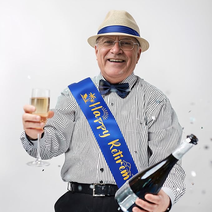 baotongle Happy Retirement Sash Retired Sash for Men Women Retirement Celebration Parties Gift