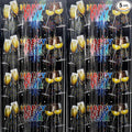 GOER Foil Curtain Backdrop for New Year Eve Party Decorations| Metallic Tinsel New Year Theme Photo Booth Props (5 Pcs)