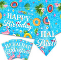 3Pieces Pool Party Tablecloth - Summer Swimming Table Decoration Disposable Pool Birthday Table Cover for Hawaii Birthday Baby Shower Party Supplies