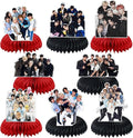 Kpop Theme Party Supplies, 7Pcs 5 Star Party Table Centerpieces, Cake Toppers, Photo Booth Props, for K-Pop Idol Stray Kids Birthday Decorations for Fans Merch