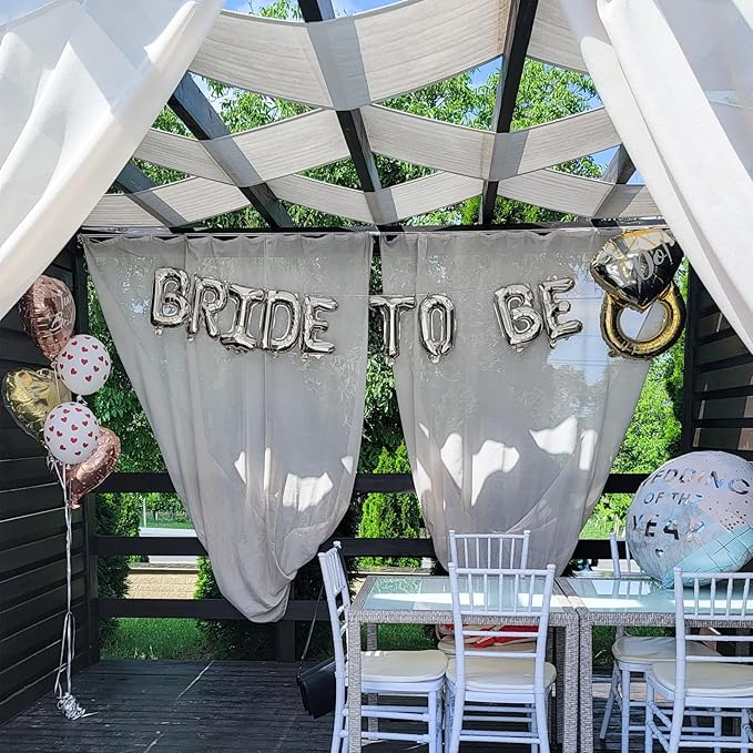 53 Pcs Silver Foil Letter Balloons with “&” Symbol, 16 Inch 2 A-Z Sets - Mylar Alphabet Balloons for Custom Banner & Party Decorations
