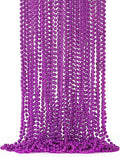 Mardi Gras Beads, 12PCS Purple Bead Necklace Party Favors, 33" Bead Necklaces Accessory Set, Festival Parade Throw Accessories for Halloween Mardi Gras Party Celebrations Decorations