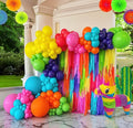 Mexican Festival party Decorations with Colorful Rainbow Balloon Garland Arch for Mexican Cinco de Mayo independence Cielito Lindo theme Holiday Birthday Baby Shower Party Decorations