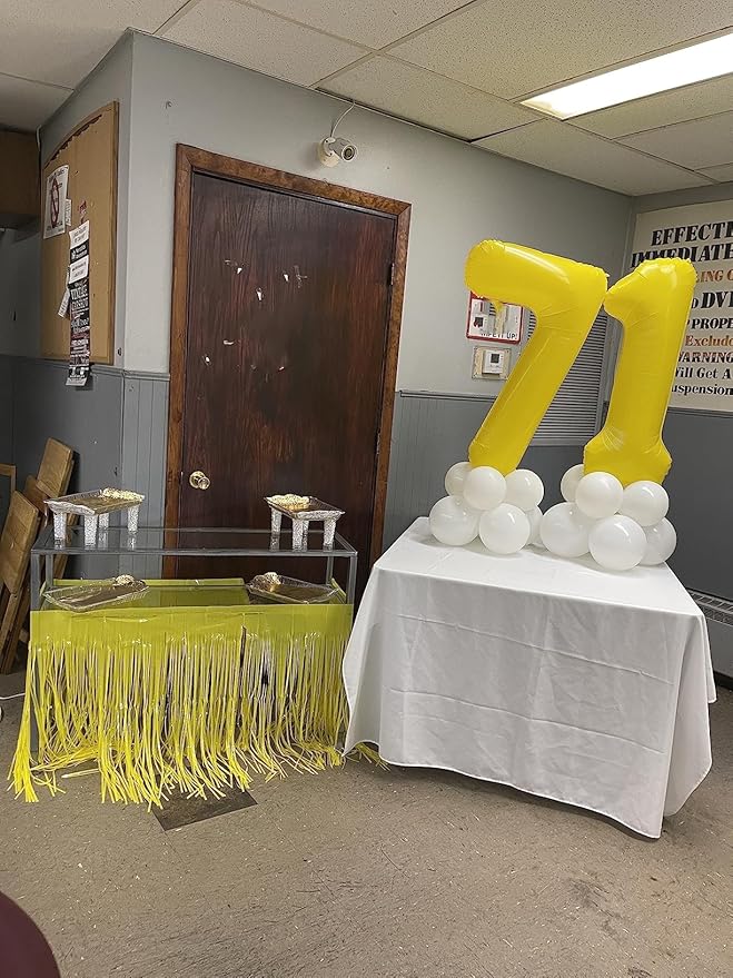 Numbers 5 Balloon 40 Inch, 5Year Anniversary Decorations, Yellow Numbers Balloon for 5, 15, 25, 50 Birthday Party Decoration, Anniversary, Wedding, Single Supplies
