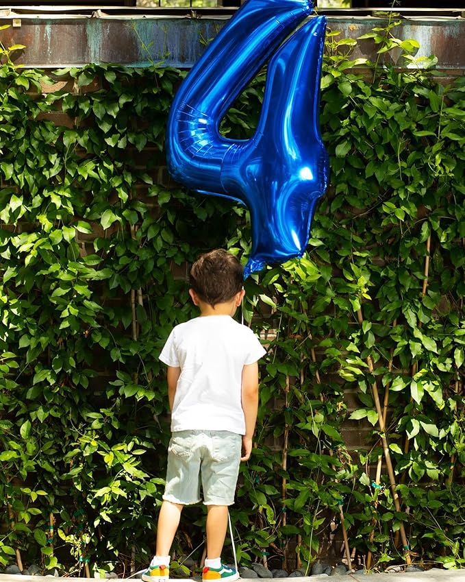 Navy Blue Number 40 Balloon 40 inch, 40 Number Balloons, 40th Navy Blue Birthday Decorations, 40 Year Old Women Men Blue Party Supplies