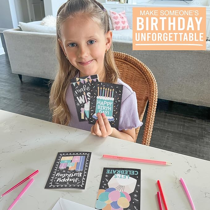 Hadley Designs Happy Birthday Cards Bulk with Envelopes - 24 Assorted Birthday Cards for Kids & Adults, Bulk Greeting Card Pack for Office, Blank Generic Bday Notecards with Envelopes, Designed in USA