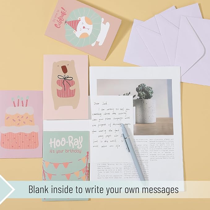 Mr. Pen Assorted Greeting Cards with Envelopes, 20 Pack - 4 x 6 Inches, Birthday and Greeting Card Pack, Box of Cards