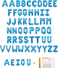 58 PCS Letter Balloons Alphabet Letters 2 Sets A- Z & 1 Sets AEIOU 16 - Inch Mylar Foil Balloons Set for Wedding/Birthdays/Annivs/Grads party Decoration Banner Custom Phrase (Medium Blue)