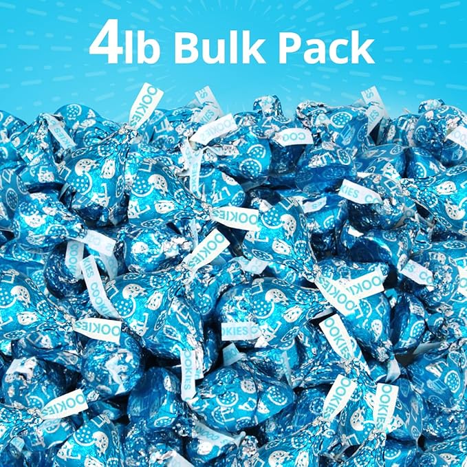 Cookies & Cream Kisses Bulk Pack 4 Pound (Approx 400 Pieces) Individually Wrapped White Chocolate Cookies n Cream Candies For Parties, Special Events and Celebrations