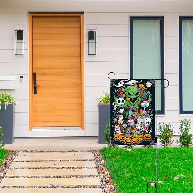Halloween Garden Flag Spooky Holiday Party Vertical Double Sized Yard Sign Outdoor Decoration