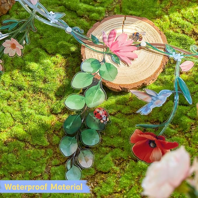 Flower Banner Garland, Baby Shower Decorations, Floral for Enchanted Garden Party, Wedding Wild One Bloom Baby Shower Birthday Fairy Tale Tea Market Spring Supplies Girl Woodland Party