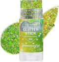 Gold Green Body Hair Glitter Stick,St Patricks Day Green Face Glitter,Waterproof Shimmer Saint Patricks Day Accessories,Mardi Gras Outfit for Women,Rave Carnival Singer Concert Makeup