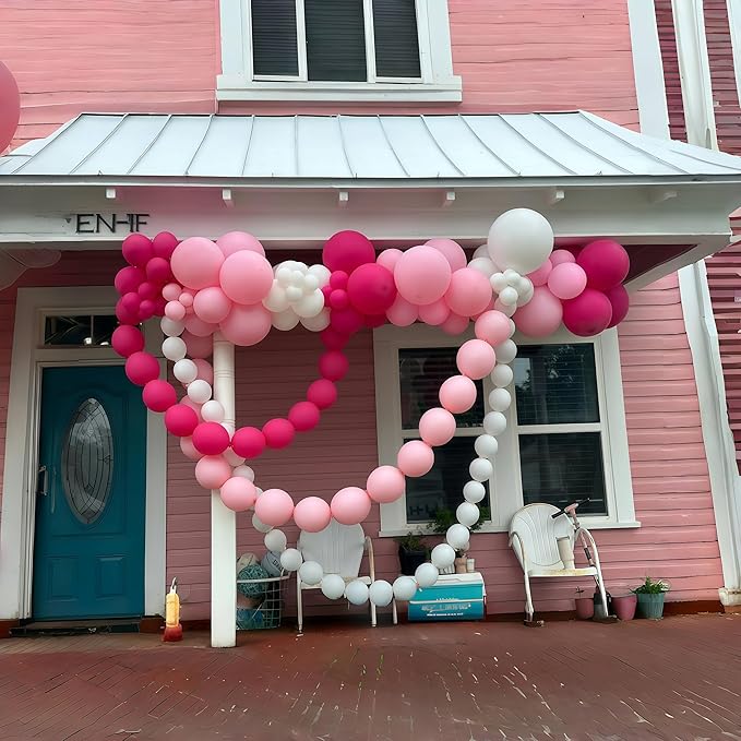 Pastel Pink Linking Balloons, 60PCS 6 Inch Small Baby Pink Link Balloons for Making Balloon Wall Heart Arch, Quick Linked Balloon for Girls Wedding Birthday Baby Shower Valentine's Party Decorations