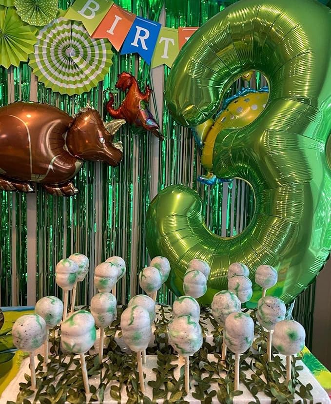 40 Inch Green Number Balloon 5, Large Number Foil Balloons Mylar for Girl Boy Birthday Party Celebration Decorations Supplies, Digital Balloons for Wedding Anniversary Events Decorations