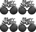 Happy New Year Metallic Glasses Shiny 2026 Party Eyeglasses for Adults & Kids Fun NYE Accessories & Photo Booth Props