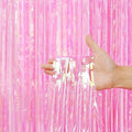 BEAYFILY 3 Pack Fringe Curtains Party Decorations,Tinsel Backdrop Curtains for Parties,Photo Booth Wedding Graduations Birthday Christmas Event Party Supplies (Rainbow Pink)