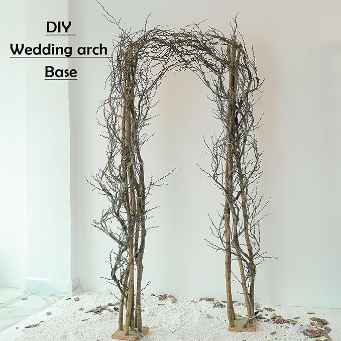 190cm/74.8inch Artificial Creepy Flexible Tree Branches Faux Grape Vines Garland Twigs with Moss Wood Craft for Halloween Door Wall Hanging Haunted Mansion Theme Outdoor Mantel Yules Decoration (2)