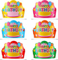 Yunsailing 36 Pcs Happy Birthday Crowns for Kids Paper Birthday Hat Crowns for Classroom Gifts Kids' Party(Colorful)