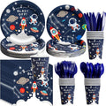 Space Birthday Decorations Tableware Boys - Outer Space Theme Party Supplies, Paper Plates, Napkin, Cup, Cutlery, Galaxy Space Astronauts Theme Party Decorations For Baby Shower | Server 24