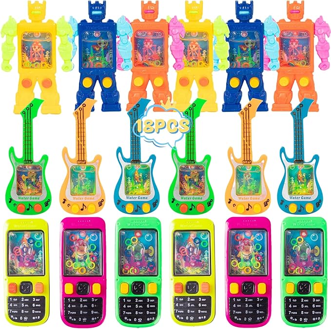 36Pcs Handheld Water Game Mixed Design,Colorful Water Ring Toss Handheld Toys,Party Favors,Pocket Games for Kids,Goodie Bags Stuffers, School Classroom Rewards，Birthday Return Gifts,Bulk Toys Prizes