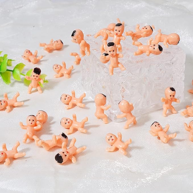 Bouclel Party Decorations Mini Plastic Babies Party Supplies Shower ice cube Game Decor Supplies（40 PCS 1in）