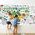 Coloring Tablecloth for Kids, 31 x 72 Inch Touchdown Theme Paper Coloring Poster Sports Party Games, Giant Coloring Activity Table Cover Decor, DIY Family Activities Drawing Tablecloth