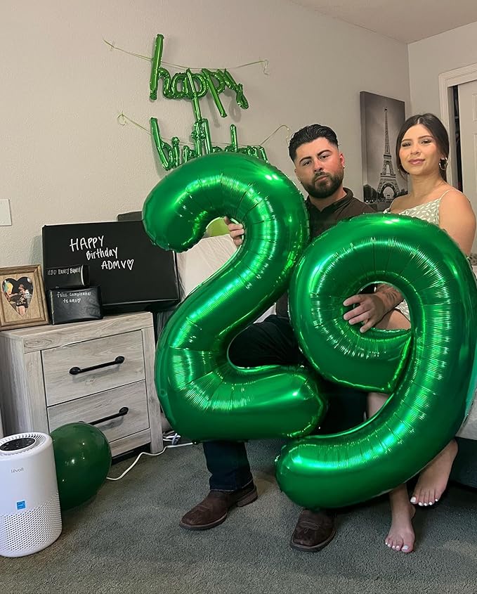 50 Balloon Number, Green Number 50th Birthday Balloons 40 Inch, 50 Years Old Green Birthday Decorations for Men Women, 50th Anniversary Decorations