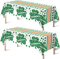 OHOME St. Patrick's Day Tablecloth - Shamrock Decorations, 54" X 108", 2 Pack