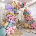 Blue Purple Pink Nude Balloon Garland Arch Kit, 160Pcs Latex Balloons Different Size Balloons 18 12 10 5 inch for Birthday Baby Shower Wedding Bridal Shower Party Decorations