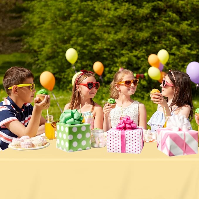 4 Pack Pastel Table Cloths for Parties,Pastel Plastic Tablecloth,54x108 Inch Disposable Rainbow Rectangle Table Cover for Birthday Wedding Baby Shower Party Decoration